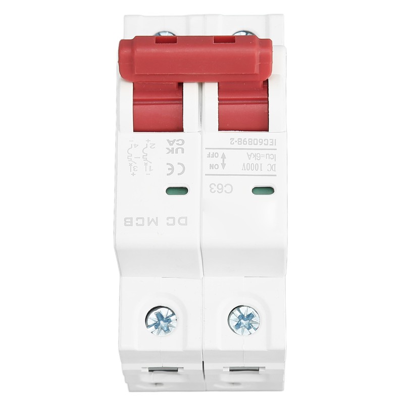 Circuit Breaker 2P DC 1000V MCB 63A Protection Switch 6000A
