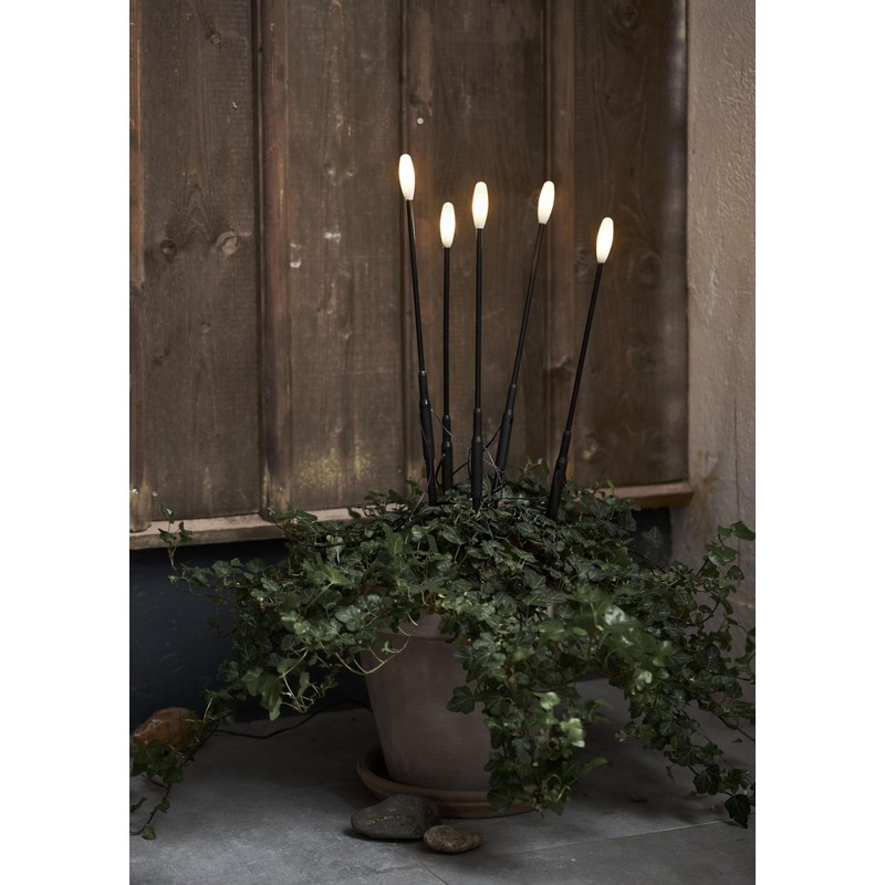 Star Trading Milky 475-27 LED Decorative Light 5 Sticks Black