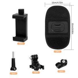 Rucksack Schultergurt Halterung für GoPro Rucksack Halterung, Action Kamera Halterung für GoPro Brusthalterung für GoPro Hero 12/11/10/9/8/7/6, DJI OSMO Action, Insta360, Smartphone Handyhalter