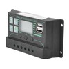 Solar Charge Discharge Controller Adjustable LCD Display PWM Dual USB