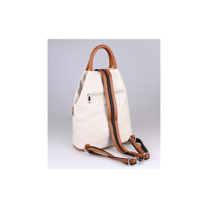 ITALYSHOP24.COM OBC Women's Backpack Shoulder Bag Leather Look Daypack Backpack