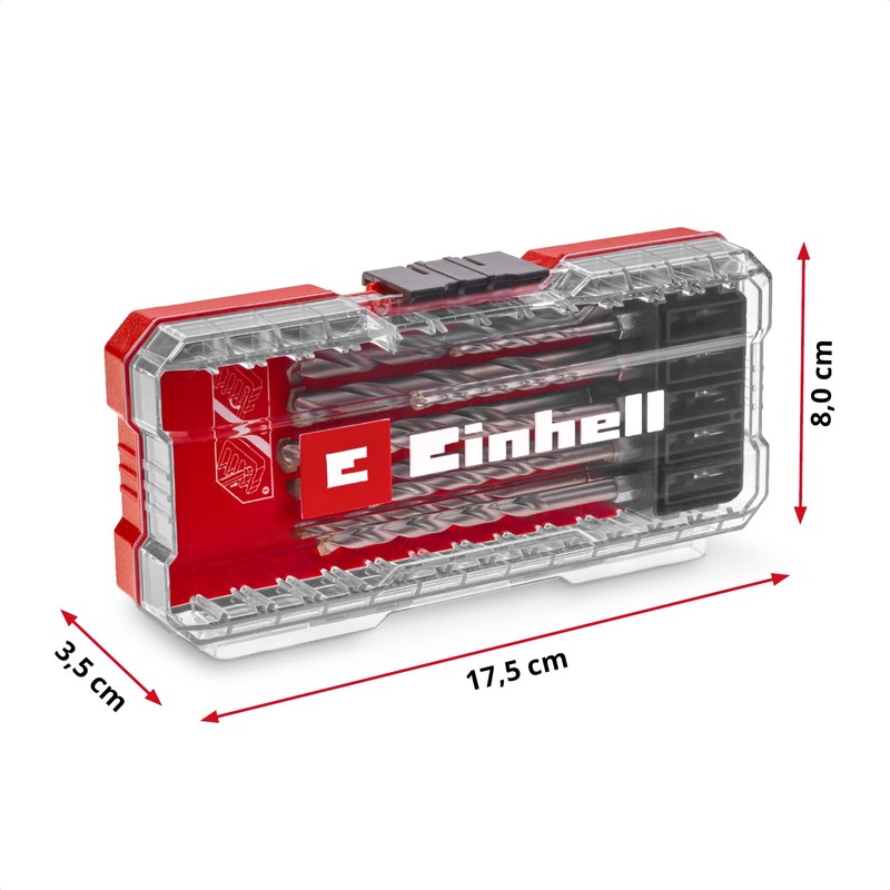 Original Einhell S-CASE 10-Piece Masonry Drill Bit Set (According to