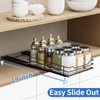 ZDDLOINP Extendable Spice Rack for Cupboard, Spice Rack, Black, Spice