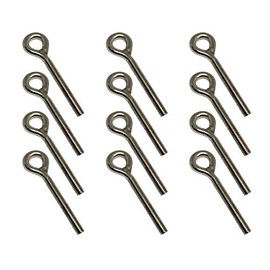 12 Pcs Eye Bolt M5 Made of 304 Stainless Steel Sturdy and Rust Resistant Ring Bolt 59mm Length for Garden Hanging Projects