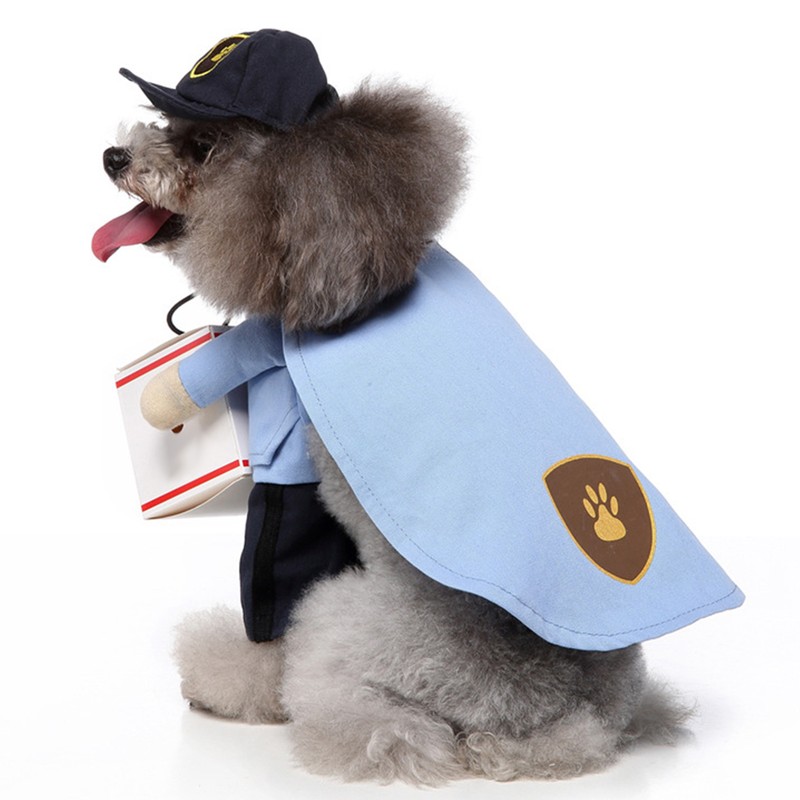 Pet Mail Carrier Costume Soft Funny Costumes Pet Suit with