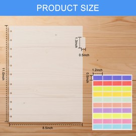 SULICRE 2 Sets Discbound Notebook Accessories, 8 Tabs Letter-Sized Poly Binder Dividers for Discbound Notebooks, Happy Planner Dividers with 40 Stickers, Translucent (16 Sheets, 8.5 x 11 inches)