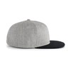 Pacific Headwear Standard Wool Blend Snapback Cap, Light Heather/Black