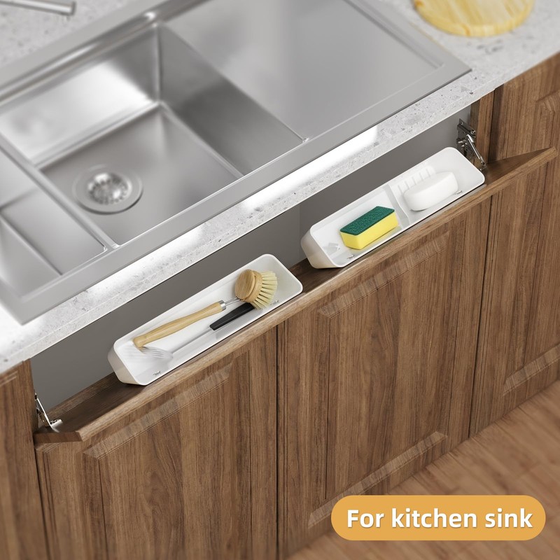 Furniware 1 Pair Tip-Out Tray 11 inch with 4 Hinges,