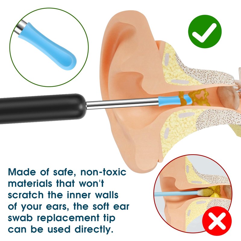 30 Pcs Ear Wax Removal Replacement Tips Replacement Tips Ear