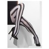 Fever Black and White Striped Tights