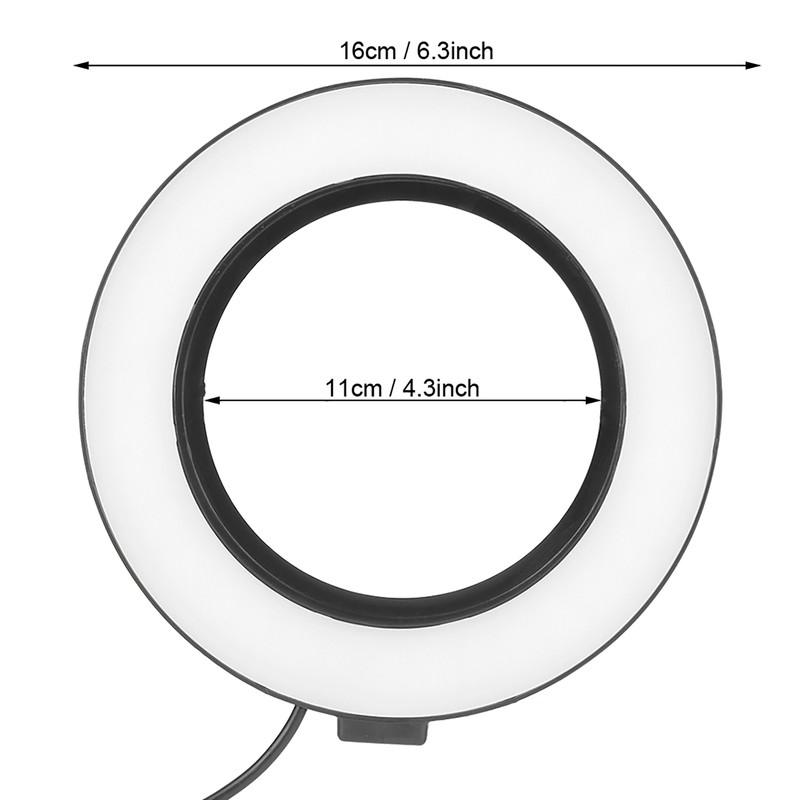 6inch Photography Dimmable LED Video Live Studio Camera Ring Light