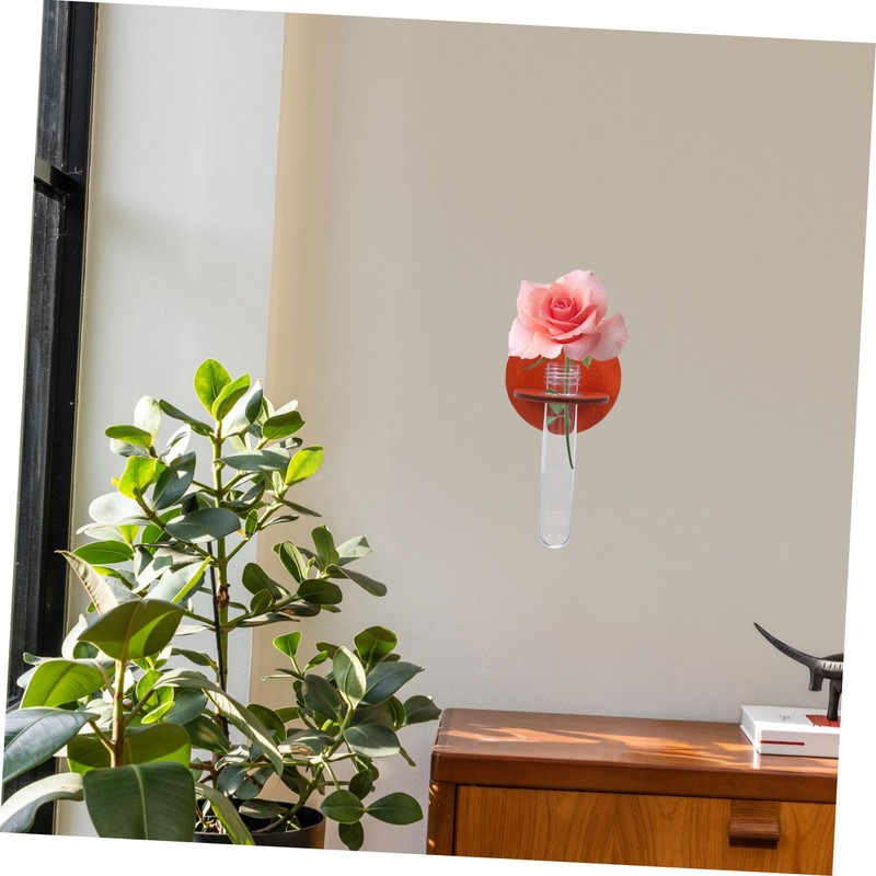Mipcase Hanging Test Tube Propagation Station Wooden Wall Planter for