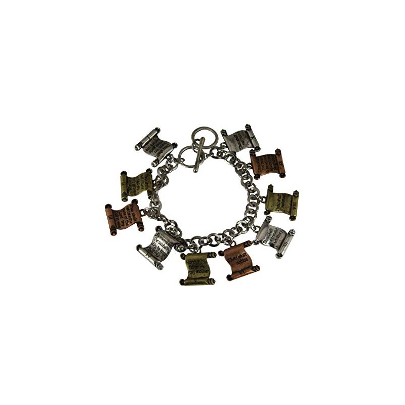 4031534 10 Ten Commandments Bracelet Chain Charms Thou Shalt Shall