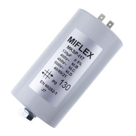Start-up capacitor motor capacitor 130μF 400V 65x119mm plug; Miflex; 130uF