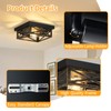 ZHU YAN 2 Pack Farmhouse Flush Mount Ceiling Light,Rustic Flush