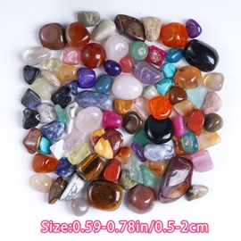 Marrywindix 72 Pcs Polished Stone Set Polished Multicolor Crystal Stone Set Healing Crystal Natural Carved Palm Worry Stone Chakra Reiki Balancing for Healing Reiki Meditation Vase Filler Home Decor
