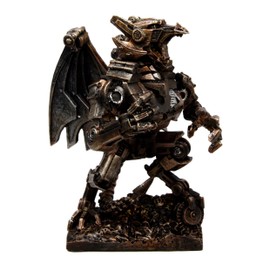 Gifts & Decor Steampunk Gearwork Mechanical Robotic Cyborg Winged Dragon Figurine Statue