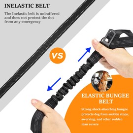 Dog Seat Belts For Cars, Uk Headrest Dog Car Seat Belt, Adjustable Dog Car Harness Dogs Safety Seatbelt, Anti Shock Elastic Pet Restraint Strong Leads Harness For Dogs Pets Safety (Black)