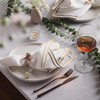 Linen Dinner Napkins Set of 4-100% Pure Linen White Napkins