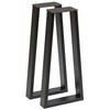 RUSTY DESIGN Console Table Legs, Trapezoid Shape, 1 Pair