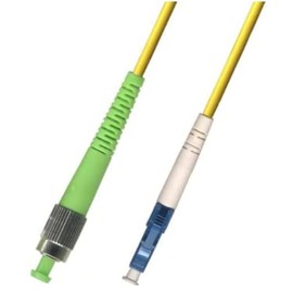 RiteAV 15M (49.2ft) OS2 FC/APC to LC/UPC Fiber Optic Cable Simplex Singlemode 9/125 Jumper 15 Meter Patch Cord