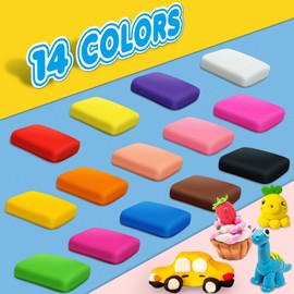 ESSENSON Magic Clay - Air Dry Clay 14 Colors, Modeling Clay for Kids with Tools, Soft & Ultra Light, Toys Gifts for Age 3 4 5 6 7 8+ Years Old Boys Girls Kids