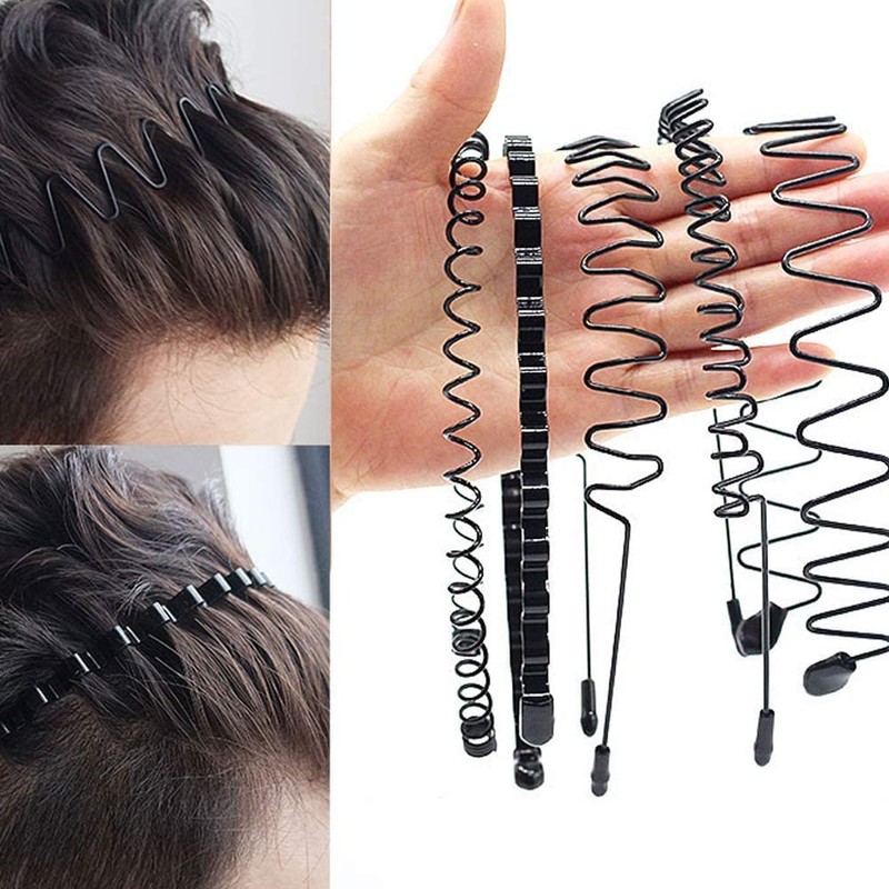 YIUTERA Diademas de Metal Ondulado, 6 Piezas Ondulada Deportes Cabello