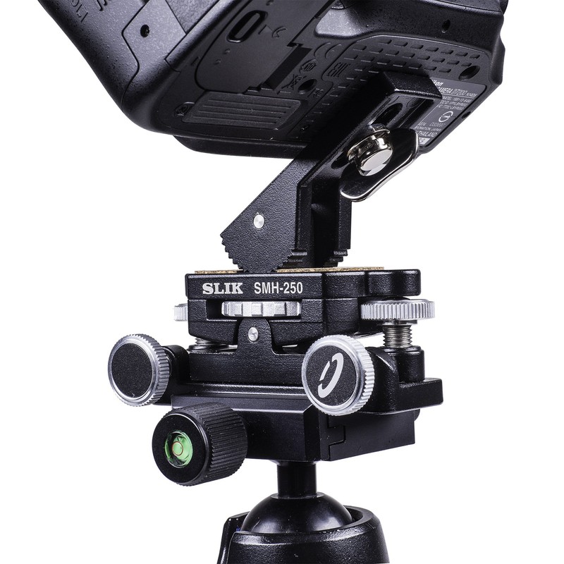 SLIK 微動雲台 マイクロモーションヘッド SMH-250 2軸式 アルミダイキャスト製 アルカスイス規格互換 206775