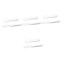 Mobestech 8pcs Stainless Steel Spatulas for Skincare Reusable Eye Spoons Compact Lotion Scooper for Travel and Home Use for Masks and Balms