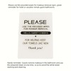 Please use the provided wipes for makeup removal signs,Great reminder