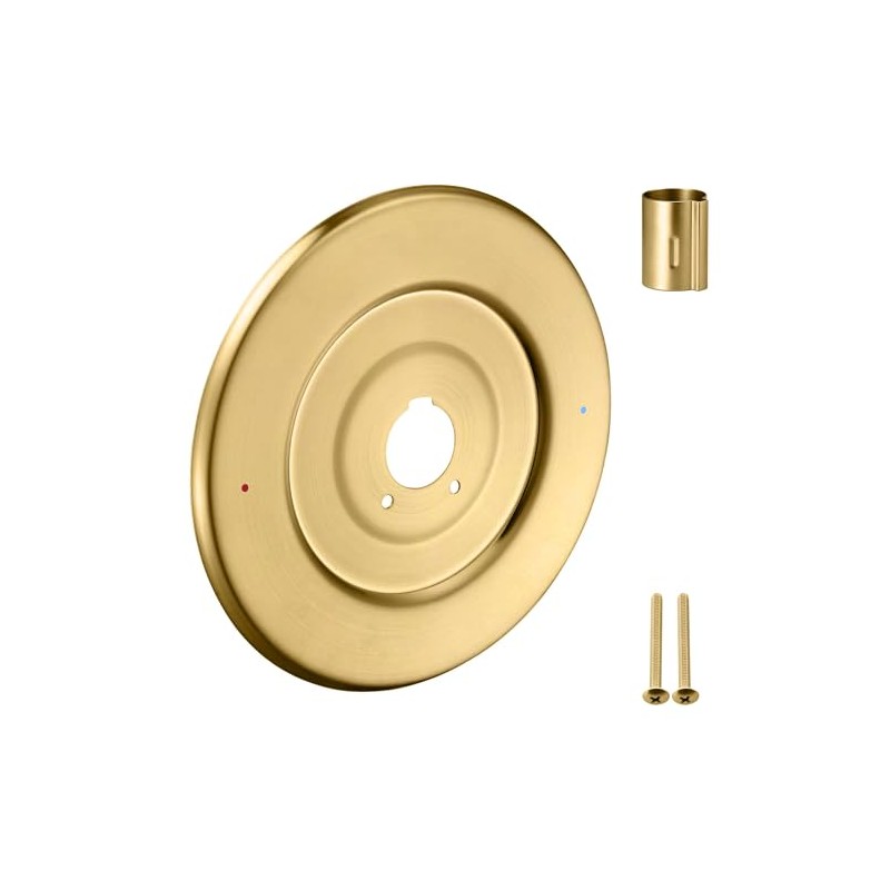 Shower Handle Cover Plate, Brushed Gold,for One-Handle Tub and Shower