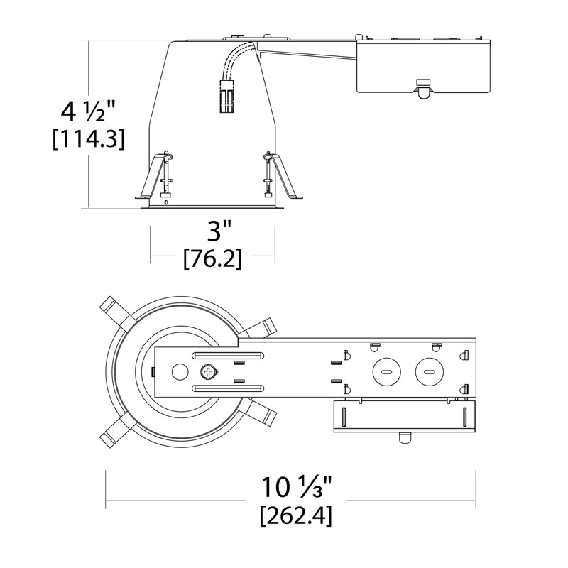 NICOR Lighting 3 inch LED Housing for Remodel Applications (13201AR-LED)