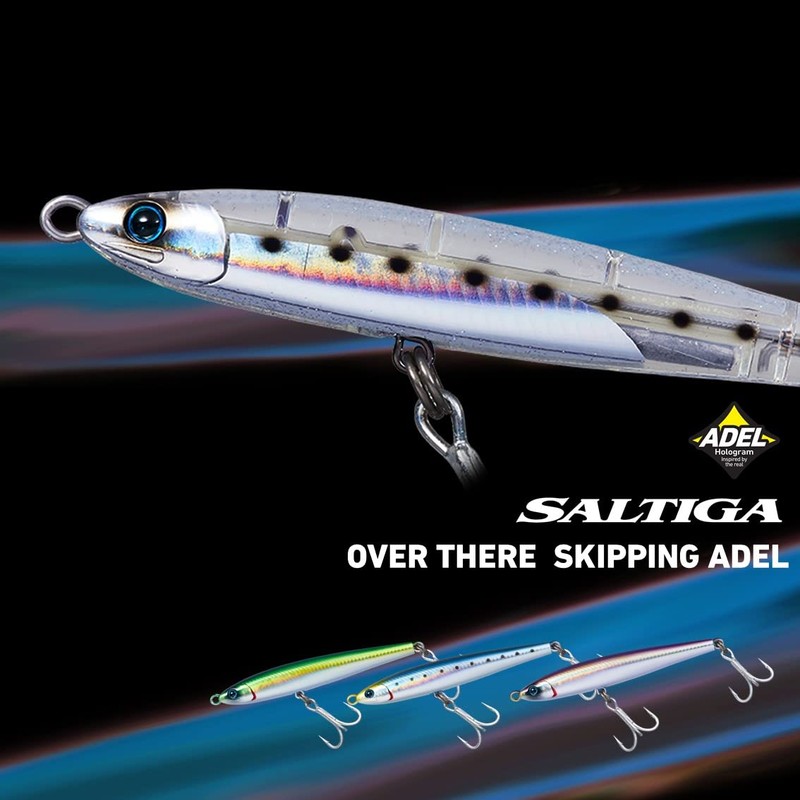 DAIWA 130S Saltiga Offshore Lure, Oversear, Skipping, Adel Keimura Green