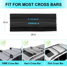 HIKULA 28" Soft Aero Roof Rack Pads for Various Crossbars with Two 15' Premiu...