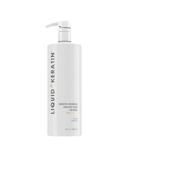 Liquid Keratin Professional Keratin Infusing Healthy Hair De-Frizz Shampoo, 33 Fluid Ounce