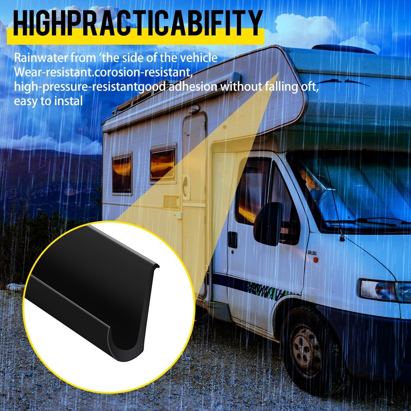 Tondiamo 40 ft Rv Rain Gutter 3/4 Inch Plastic Drip