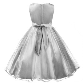 Acecharming Girls Dress Sequin Mesh Flower Ball Gown Party Wedding Tulle Ruffle Dress Suitable for 2-13 Years