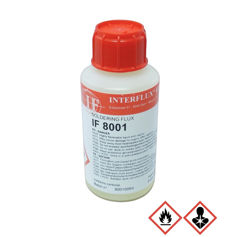 Interflux Halogen Free Flux 8001, 100 ml Bottle, IF8001-001