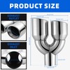 Dual Exhaust Tip,2.5" Inlet 3.5" Outlet 9.5" Length Punta De