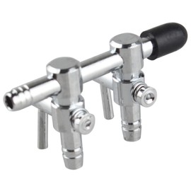 HALJIA 5MM 2 Way Aquarium Manifold Air Flow Pump Splitter Control lever Valve Airline Tube Connector