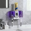 Rechargeable Toothbrush Holder,Wall Mounted Automatic Toothbrush Cleaning Tool with Toothpaste