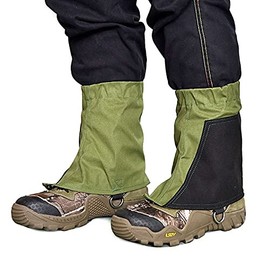 Sanmum Waterproof Canvas Mountaineering Lightweight Leg Ties Mud Guard Sand Guard Breathable Rain Snow Bad Weather Fishing Trekking Outdoor Leg Cover for Men Redis (Green (#1))