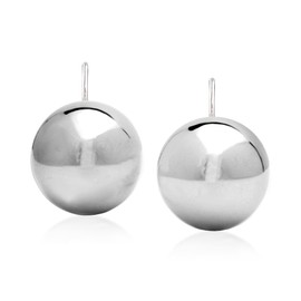 Ross-Simons Italian 18mm Sterling Silver Big Bead Drop Earrings