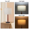 HonoDing Mid Century Table Lamp,Walnut Wood Finish Table Lamps, Modern
