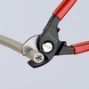 KNIPEX Cable Shears, 6-1/2 In L, 1/0 AWG, Red