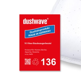 10 Staubsaugerbeutel | Staubsack (ca. 20 L) passend für Thomas - 1120 comfort von dustwave® Microvlies-Markenstaubbeutel – Made in Germany