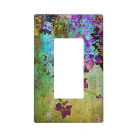 Light Switch Cover Single Rocker Abstract Treetop Decorative Outlet Wall Plate Cover Modern Switch Plate Covers Wallplates for Bedroom Kitchen Home Decor