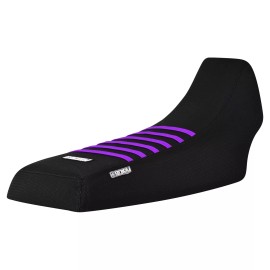 Yamaha 1987 - 2006 YAMAHA Banshee Gripper SEAT COVER All Black w/ Purple Ribs #112