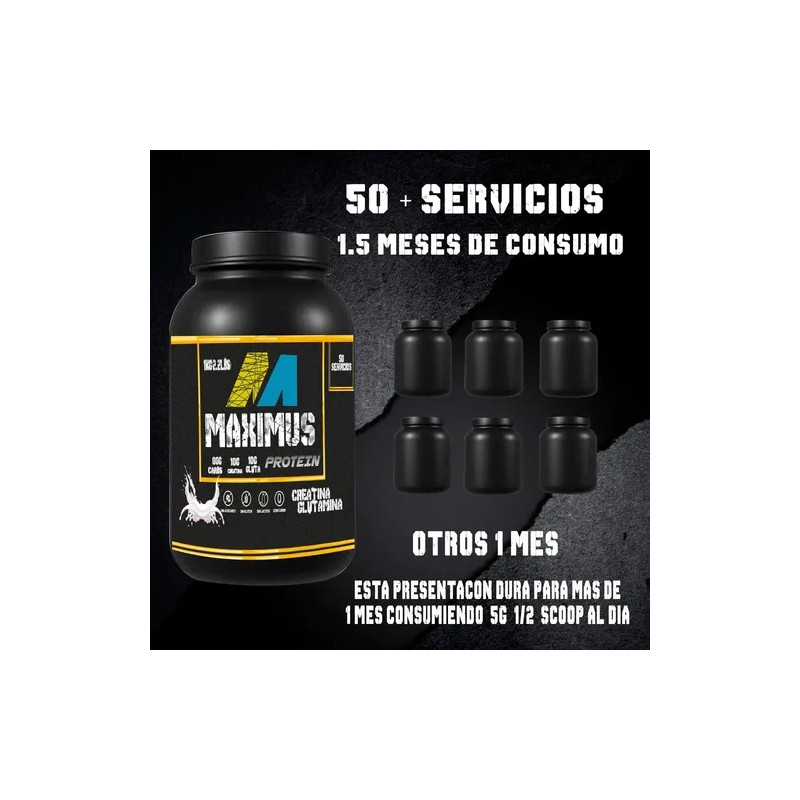Creatina Glutamina Maximus Protein 1 Kg 50 Servicios