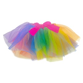 LERTREE Pet Rainbow Tutu Skirt Lace up Tulle Dress for Dog Puppy Cat Party Cosplay Costume (Medium)